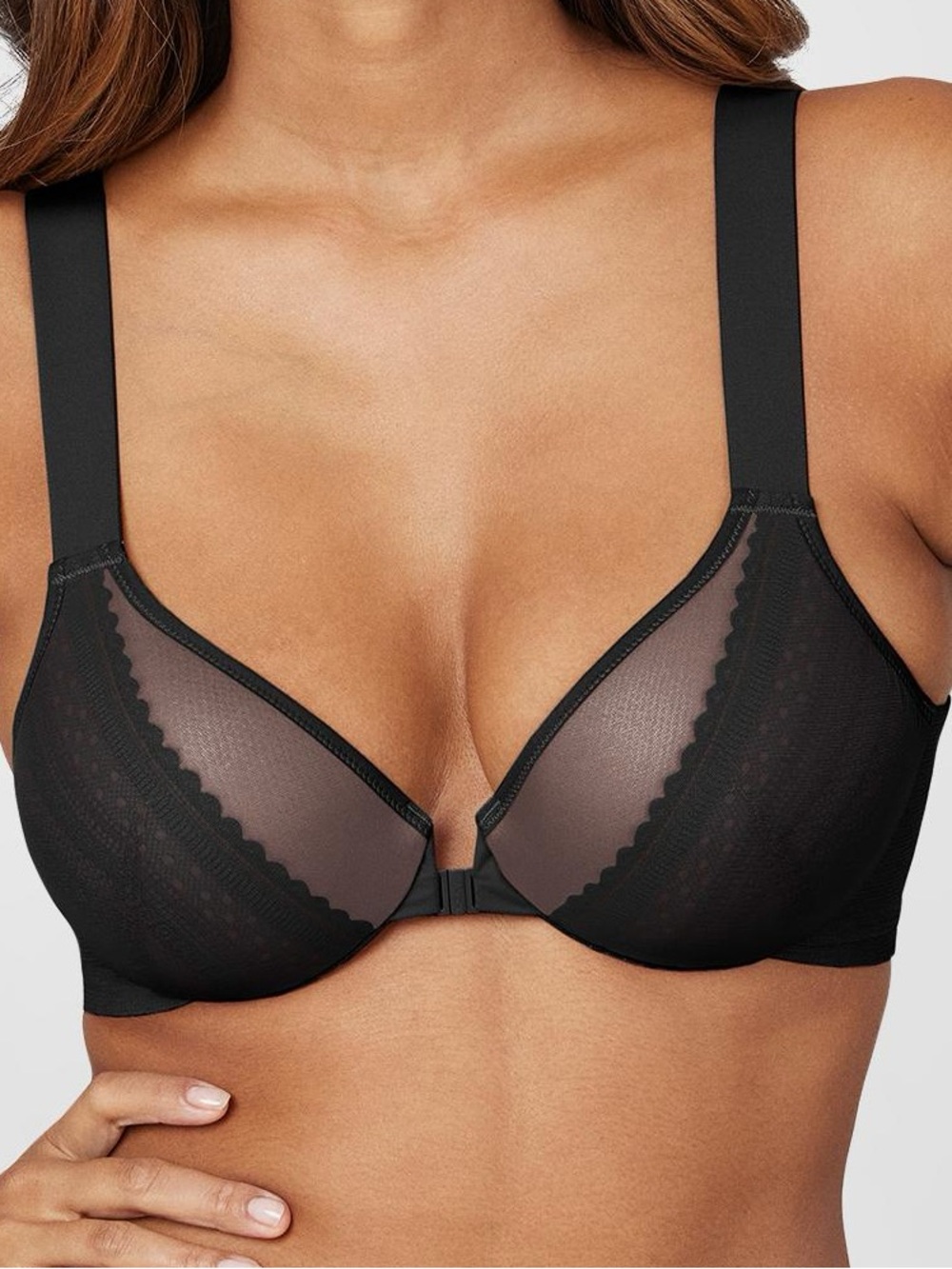 SPANX Brallelujah Illusion Lace Full Coverage Front Close Underwire Bra Size 36C